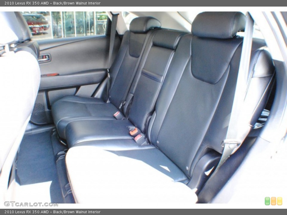 Black/Brown Walnut Interior Rear Seat for the 2010 Lexus RX 350 AWD #69503812