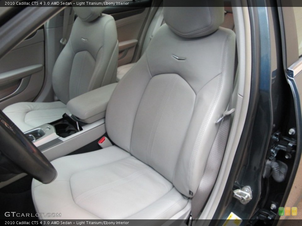 Light Titanium/Ebony Interior Front Seat for the 2010 Cadillac CTS 4 3.0 AWD Sedan #69504130