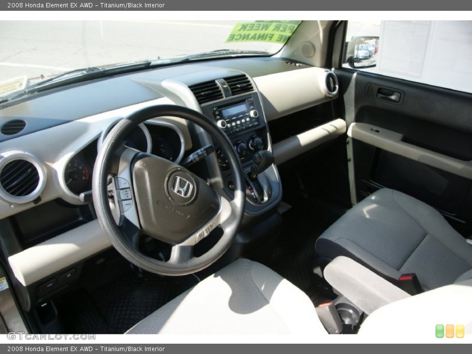 Titanium/Black Interior Prime Interior for the 2008 Honda Element EX AWD #69504547