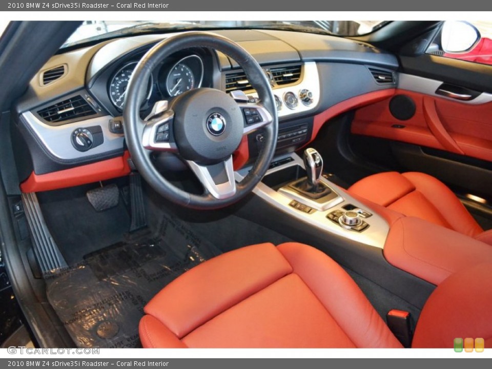 Coral Red Interior Prime Interior for the 2010 BMW Z4 sDrive35i Roadster #69508774