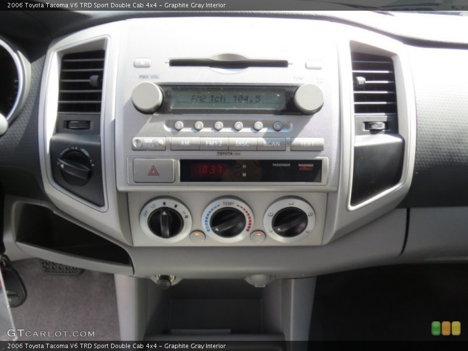 Graphite Gray Interior Controls for the 2006 Toyota Tacoma V6 TRD Sport Double Cab 4x4 #69511025