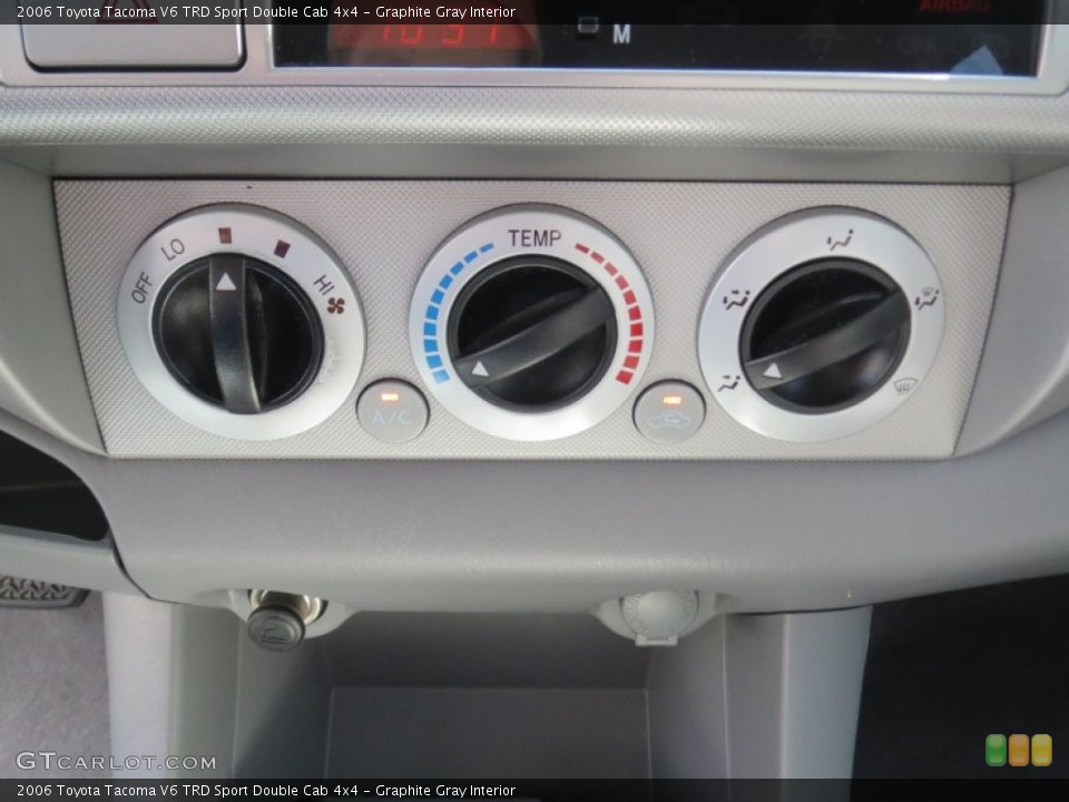 Graphite Gray Interior Controls for the 2006 Toyota Tacoma V6 TRD Sport Double Cab 4x4 #69511048