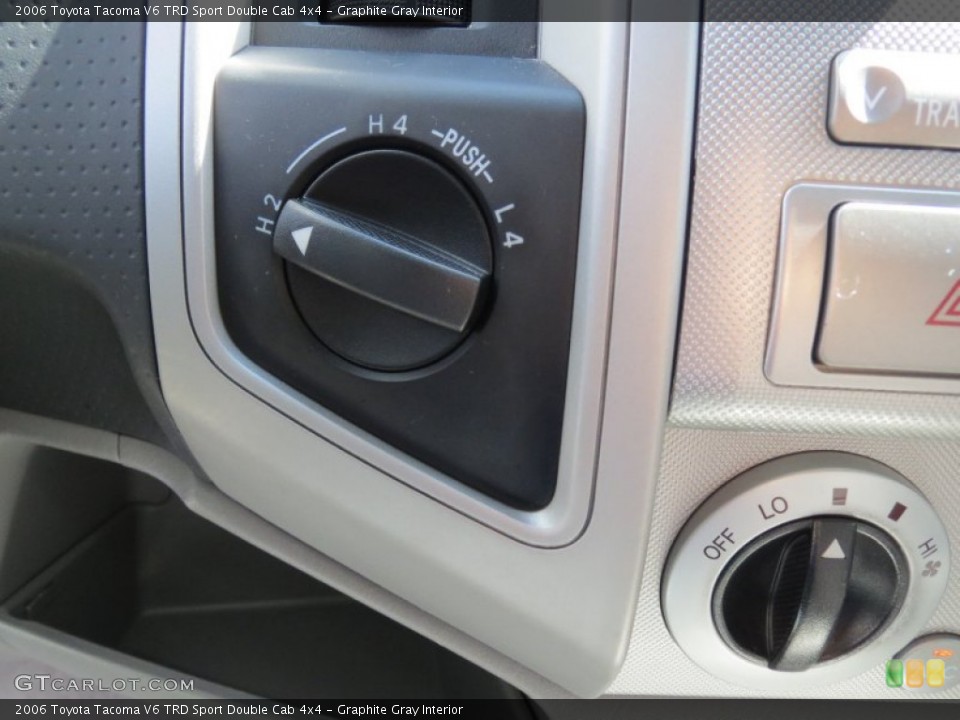 Graphite Gray Interior Controls for the 2006 Toyota Tacoma V6 TRD Sport Double Cab 4x4 #69511057