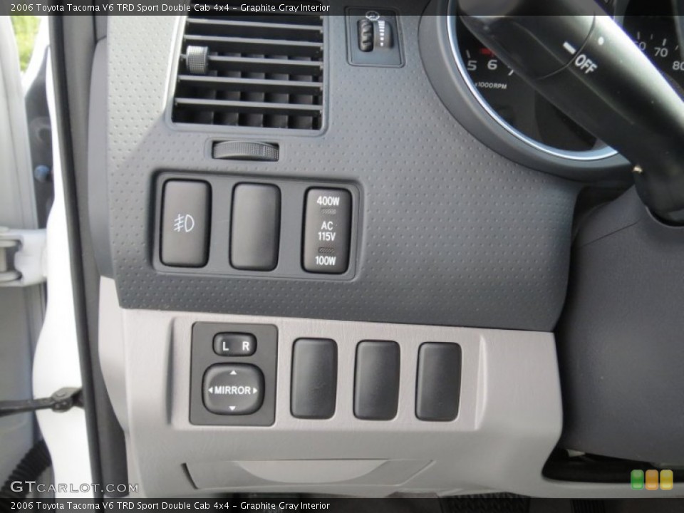 Graphite Gray Interior Controls for the 2006 Toyota Tacoma V6 TRD Sport Double Cab 4x4 #69511101