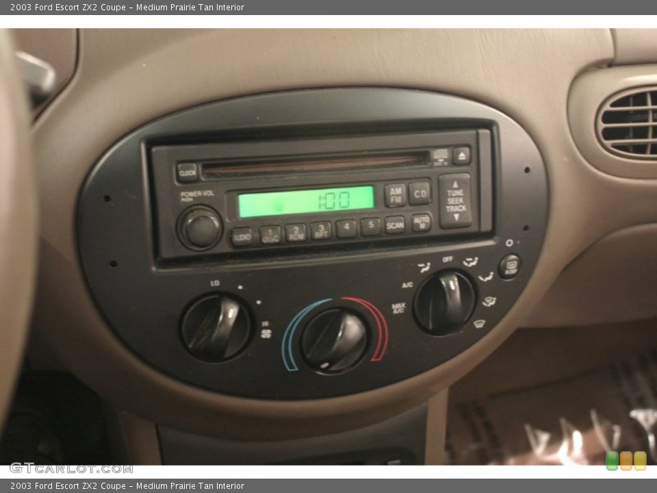 Medium Prairie Tan Interior Controls for the 2003 Ford Escort ZX2 Coupe #69512746