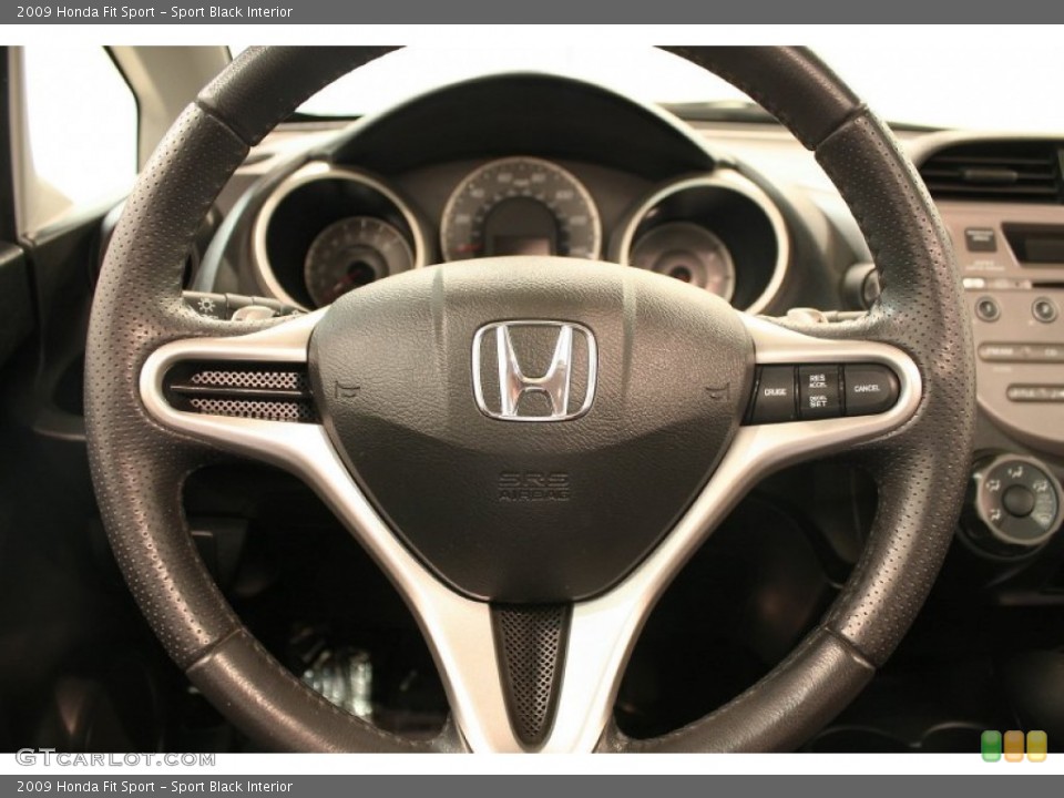 Sport Black Interior Steering Wheel for the 2009 Honda Fit Sport #69514132