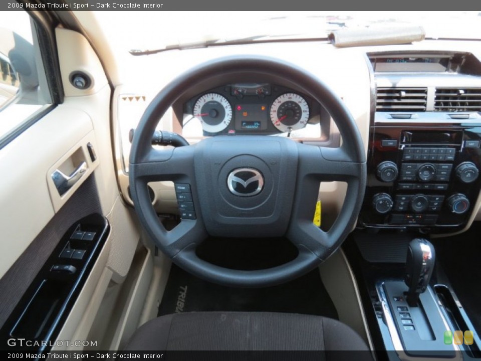 Dark Chocolate Interior Steering Wheel for the 2009 Mazda Tribute i Sport #69515143