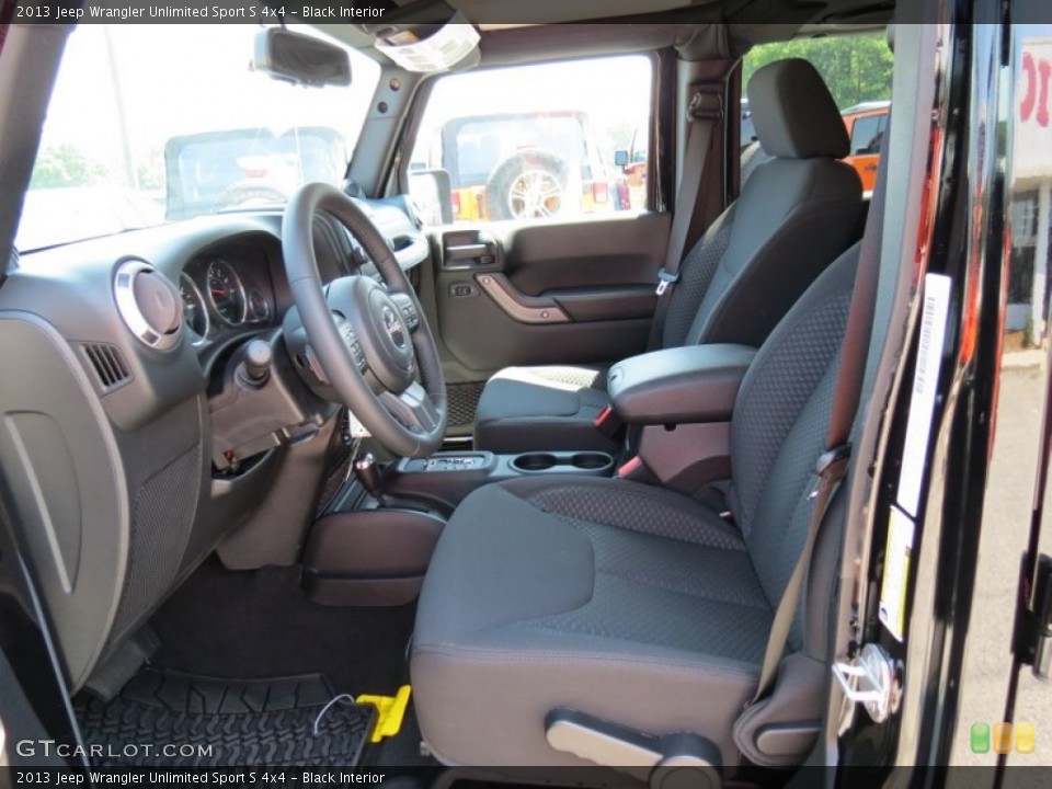 Black Interior Front Seat for the 2013 Jeep Wrangler Unlimited Sport S 4x4 #69516185