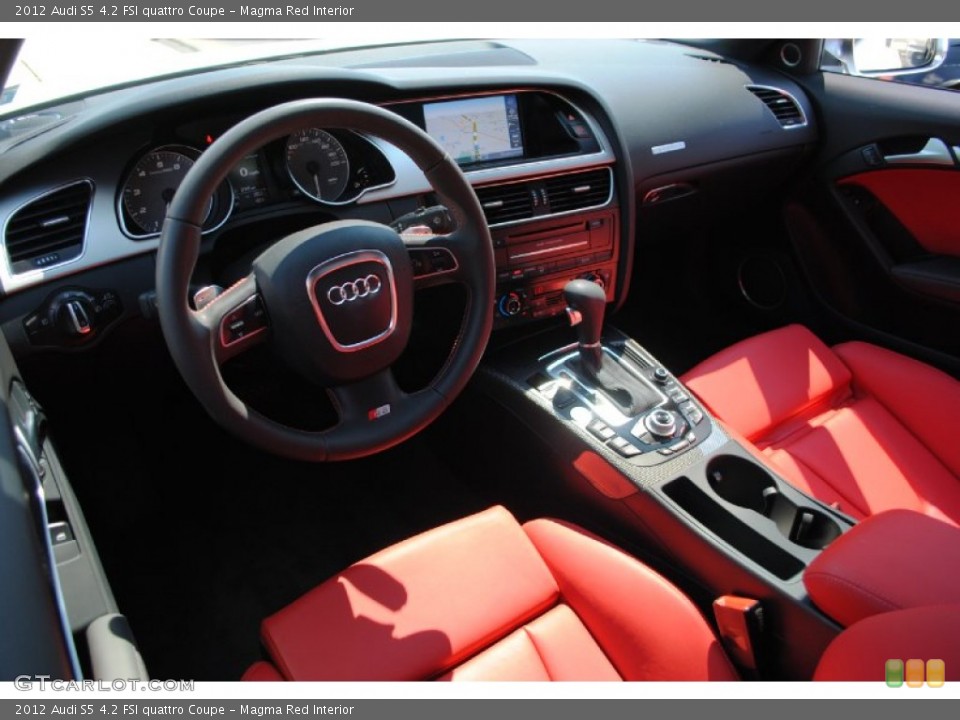 Magma Red 2012 Audi S5 Interiors