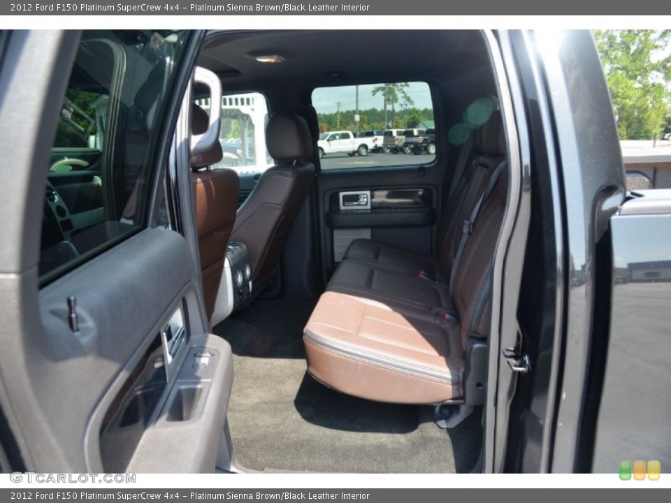 Platinum Sienna Brown/Black Leather Interior Rear Seat for the 2012 Ford F150 Platinum SuperCrew 4x4 #69519952