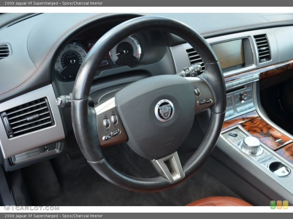 Spice/Charcoal Interior Steering Wheel for the 2009 Jaguar XF Supercharged #69521839