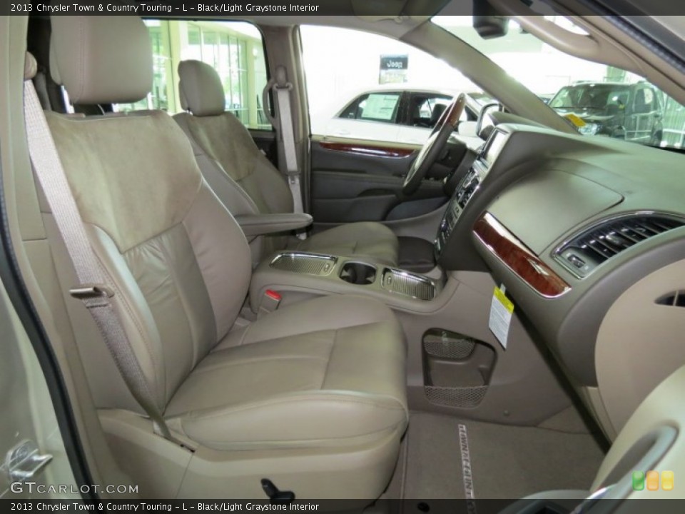 Black/Light Graystone Interior Front Seat for the 2013 Chrysler Town & Country Touring - L #69524664