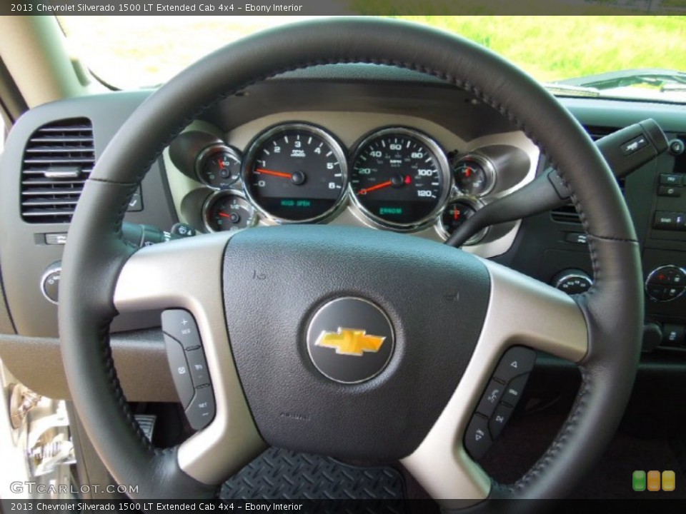Ebony Interior Steering Wheel for the 2013 Chevrolet Silverado 1500 LT Extended Cab 4x4 #69529915