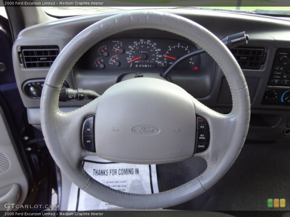 Medium Graphite Interior Steering Wheel for the 2000 Ford Excursion Limited #69530999