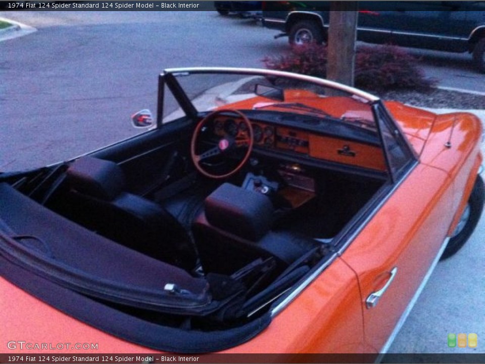 Black 1974 Fiat 124 Spider Interiors