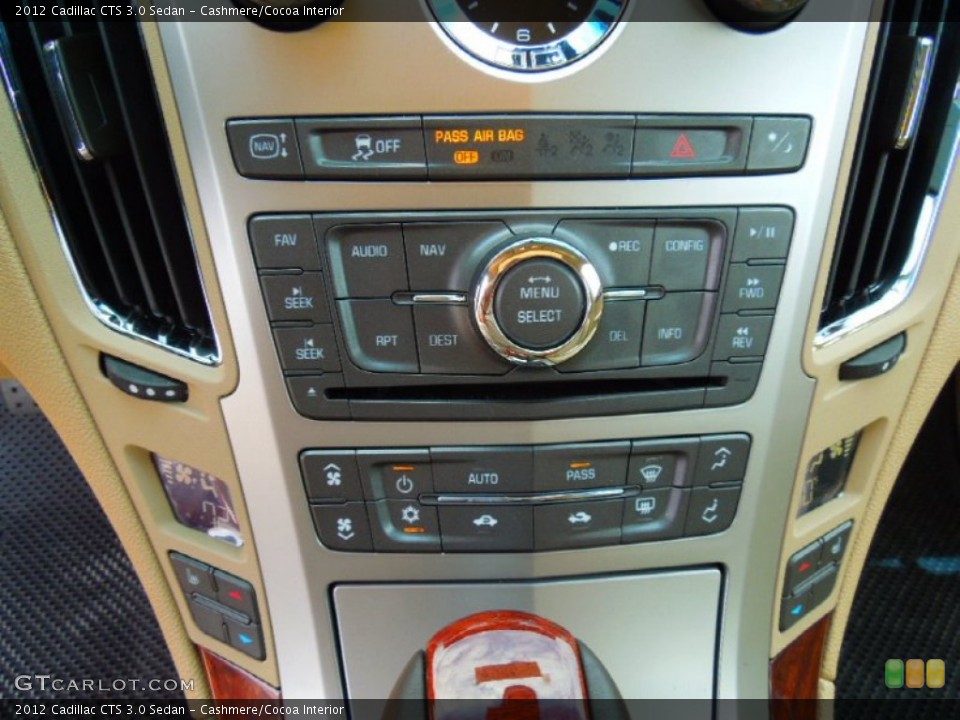 Cashmere/Cocoa Interior Controls for the 2012 Cadillac CTS 3.0 Sedan #69532158