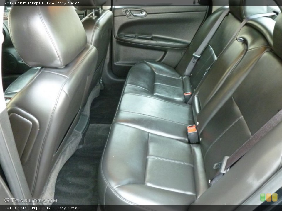 Ebony Interior Rear Seat for the 2012 Chevrolet Impala LTZ #69532376