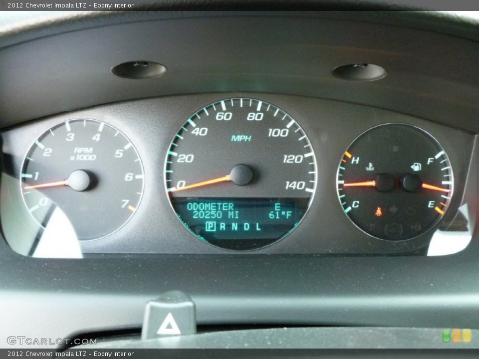 Ebony Interior Gauges for the 2012 Chevrolet Impala LTZ #69532548