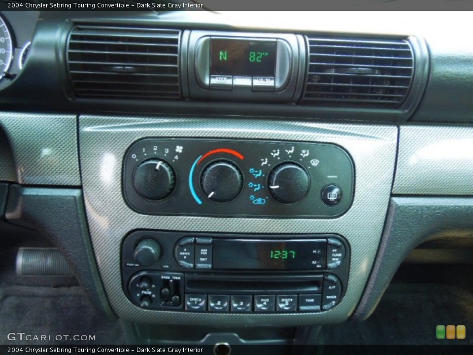 Dark Slate Gray Interior Controls for the 2004 Chrysler Sebring Touring Convertible #69533157