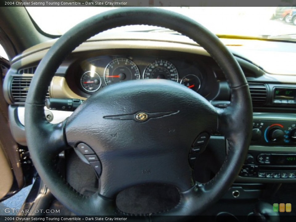 Dark Slate Gray Interior Steering Wheel for the 2004 Chrysler Sebring Touring Convertible #69533166