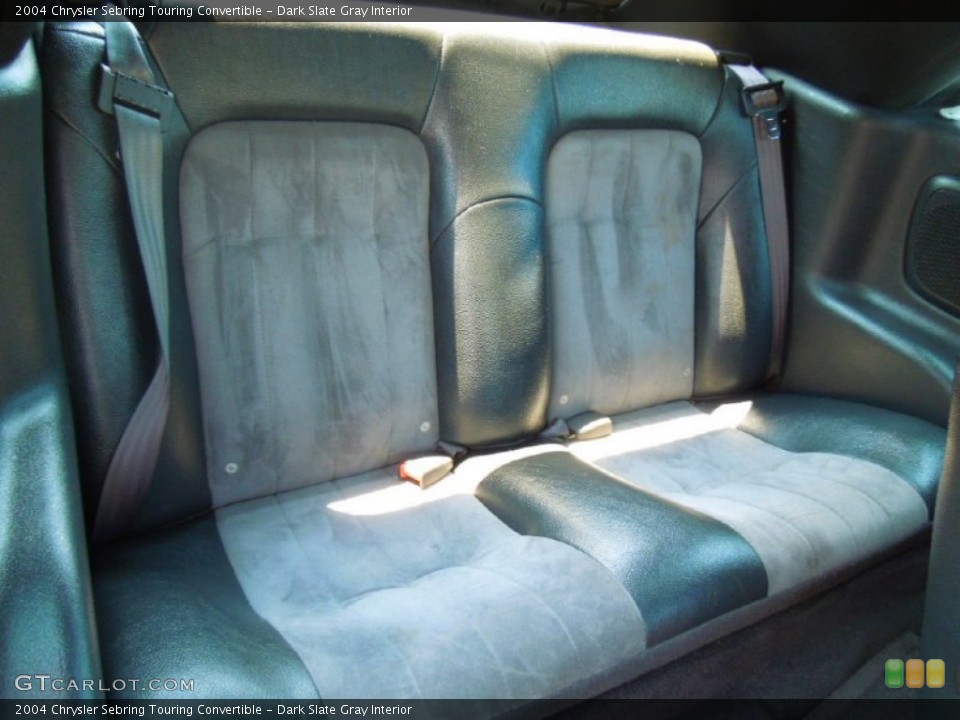 Dark Slate Gray Interior Rear Seat for the 2004 Chrysler Sebring Touring Convertible #69533196