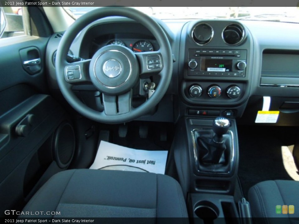 Dark Slate Gray Interior Dashboard for the 2013 Jeep Patriot Sport #69533913