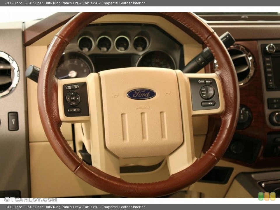 Chaparral Leather Interior Steering Wheel for the 2012 Ford F250 Super Duty King Ranch Crew Cab 4x4 #69536262