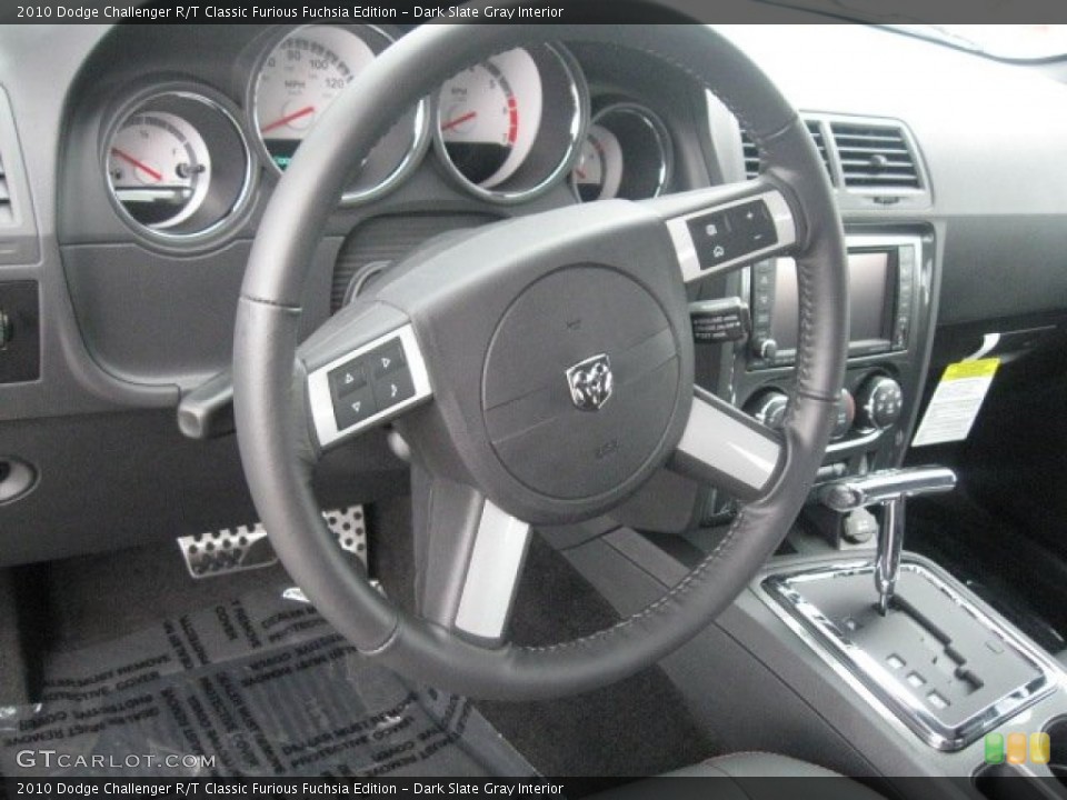 Dark Slate Gray Interior Steering Wheel for the 2010 Dodge Challenger R/T Classic Furious Fuchsia Edition #69538718