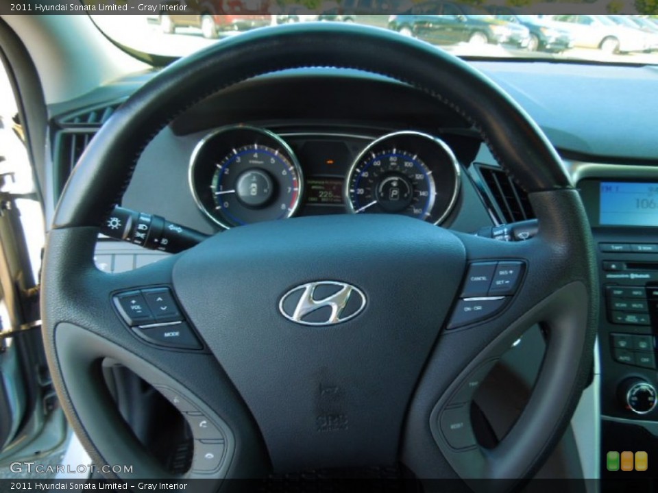 Gray Interior Steering Wheel for the 2011 Hyundai Sonata Limited #69539847