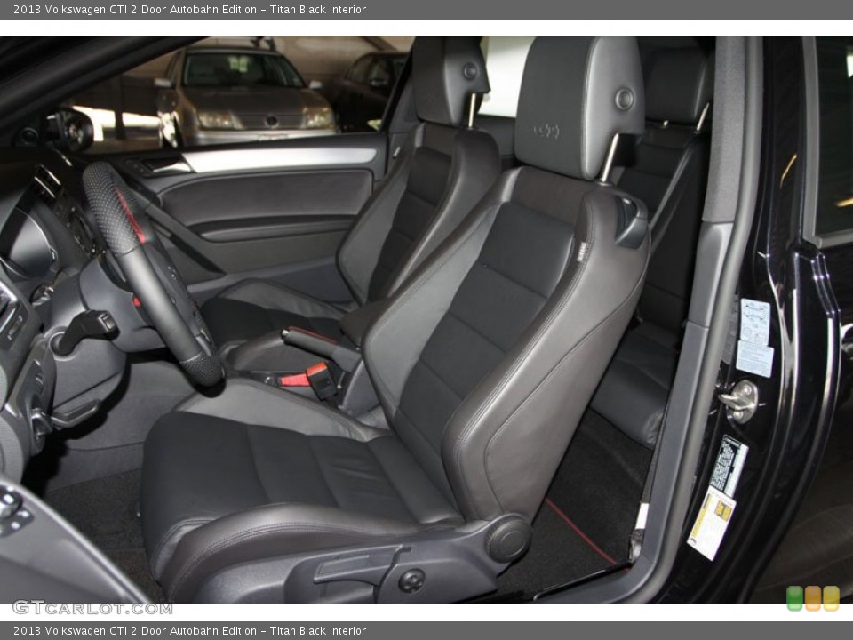 Titan Black Interior Front Seat for the 2013 Volkswagen GTI 2 Door Autobahn Edition #69540672