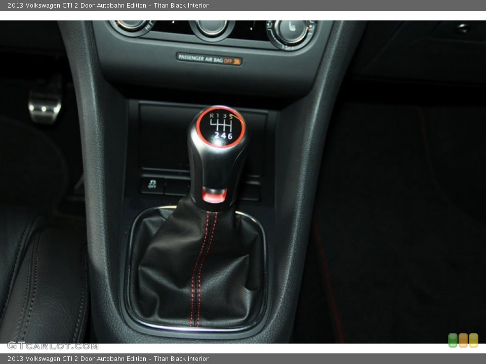 Titan Black Interior Transmission for the 2013 Volkswagen GTI 2 Door Autobahn Edition #69540726