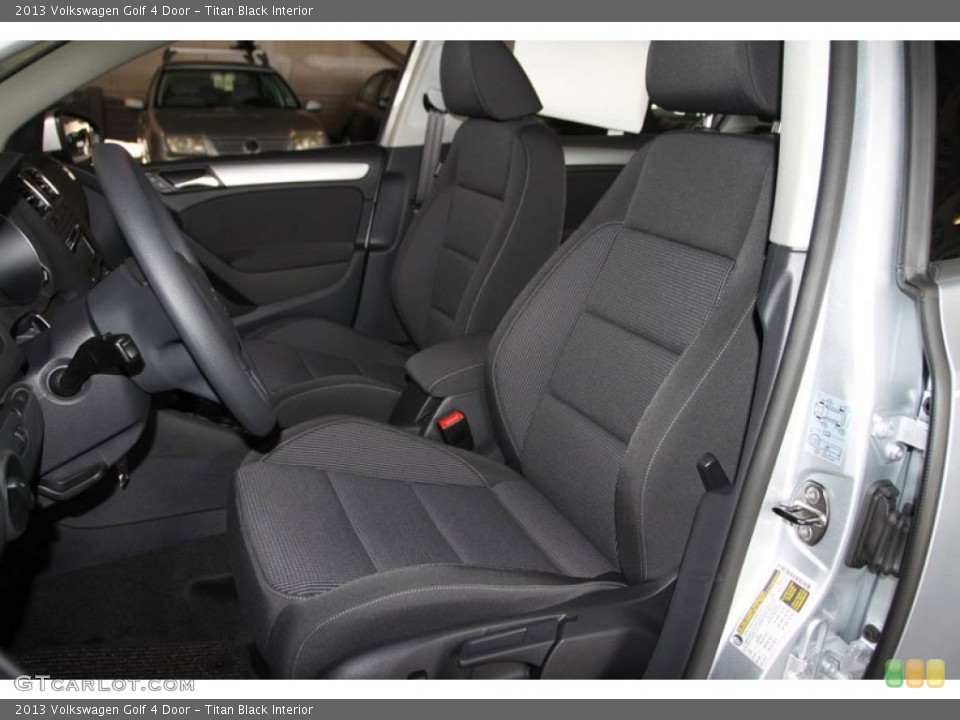 Titan Black Interior Front Seat for the 2013 Volkswagen Golf 4 Door #69541143