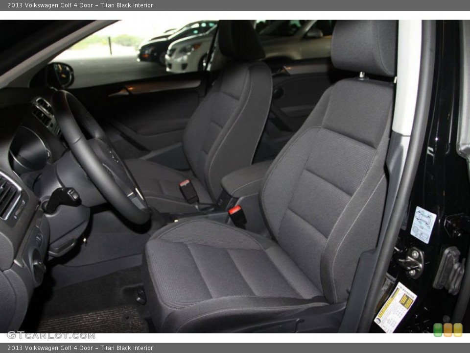 Titan Black Interior Front Seat for the 2013 Volkswagen Golf 4 Door #69541365