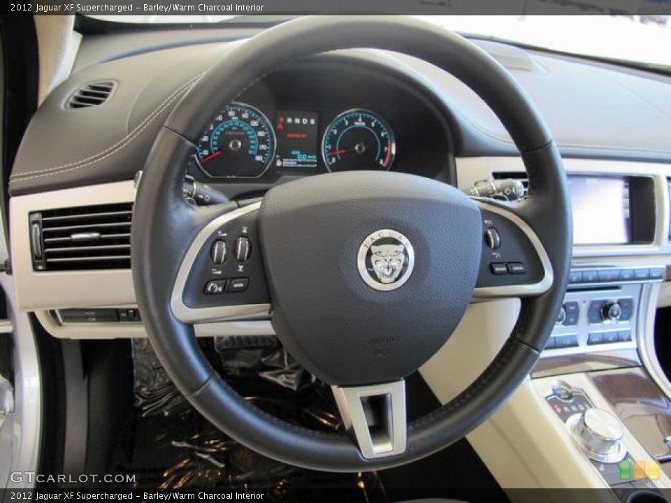 Barley/Warm Charcoal Interior Steering Wheel for the 2012 Jaguar XF Supercharged #69541893