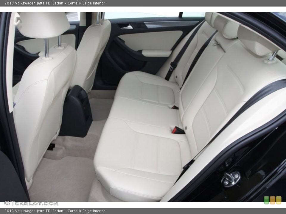 Cornsilk Beige Interior Rear Seat for the 2013 Volkswagen Jetta TDI Sedan #69542541
