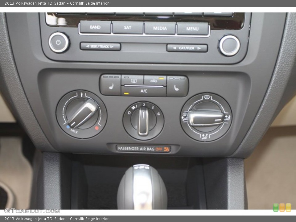 Cornsilk Beige Interior Controls for the 2013 Volkswagen Jetta TDI Sedan #69542577