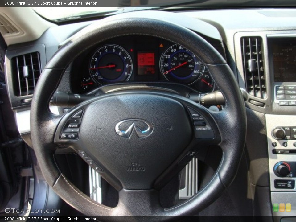 Graphite Interior Steering Wheel for the 2008 Infiniti G 37 S Sport Coupe #69543663
