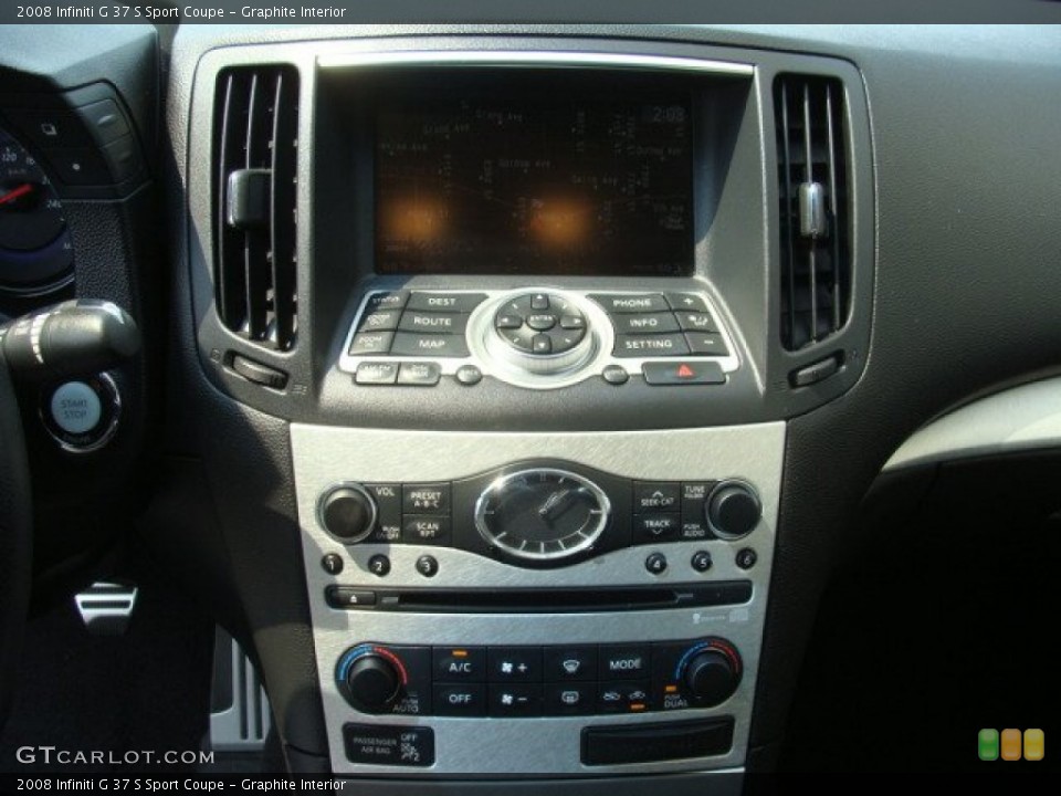 Graphite Interior Controls for the 2008 Infiniti G 37 S Sport Coupe #69543678
