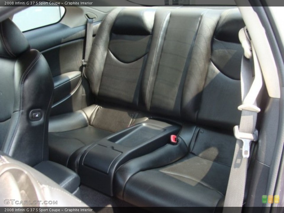 Graphite Interior Rear Seat for the 2008 Infiniti G 37 S Sport Coupe #69543696