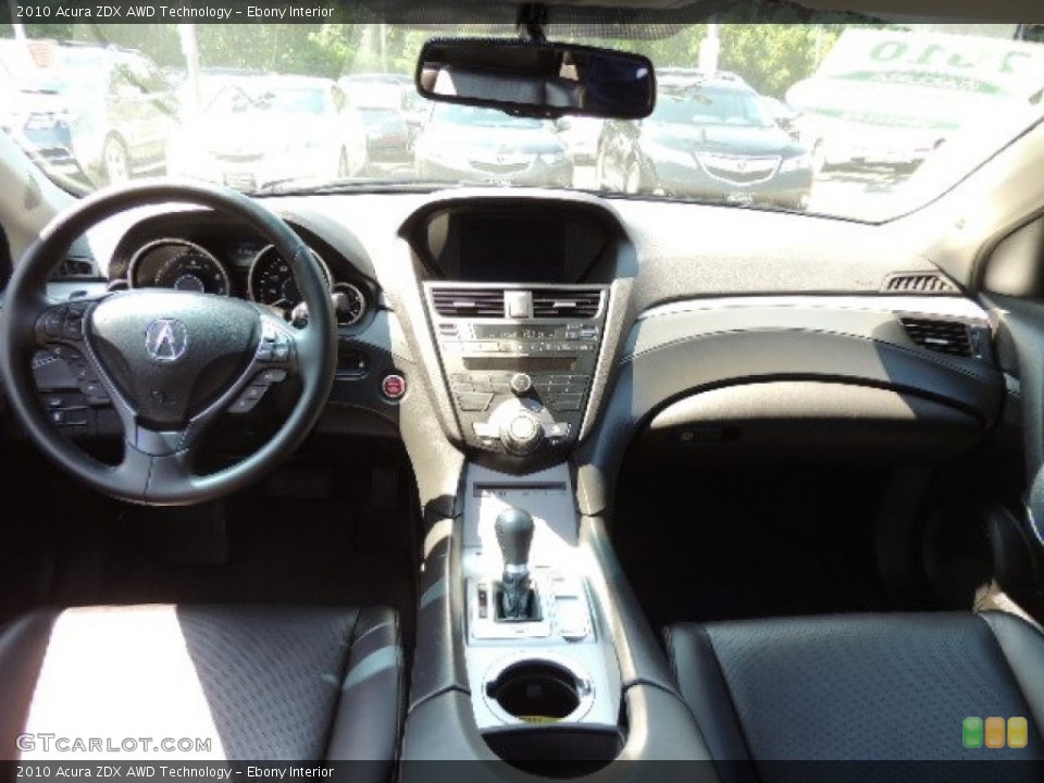 Ebony Interior Dashboard for the 2010 Acura ZDX AWD Technology #69548145