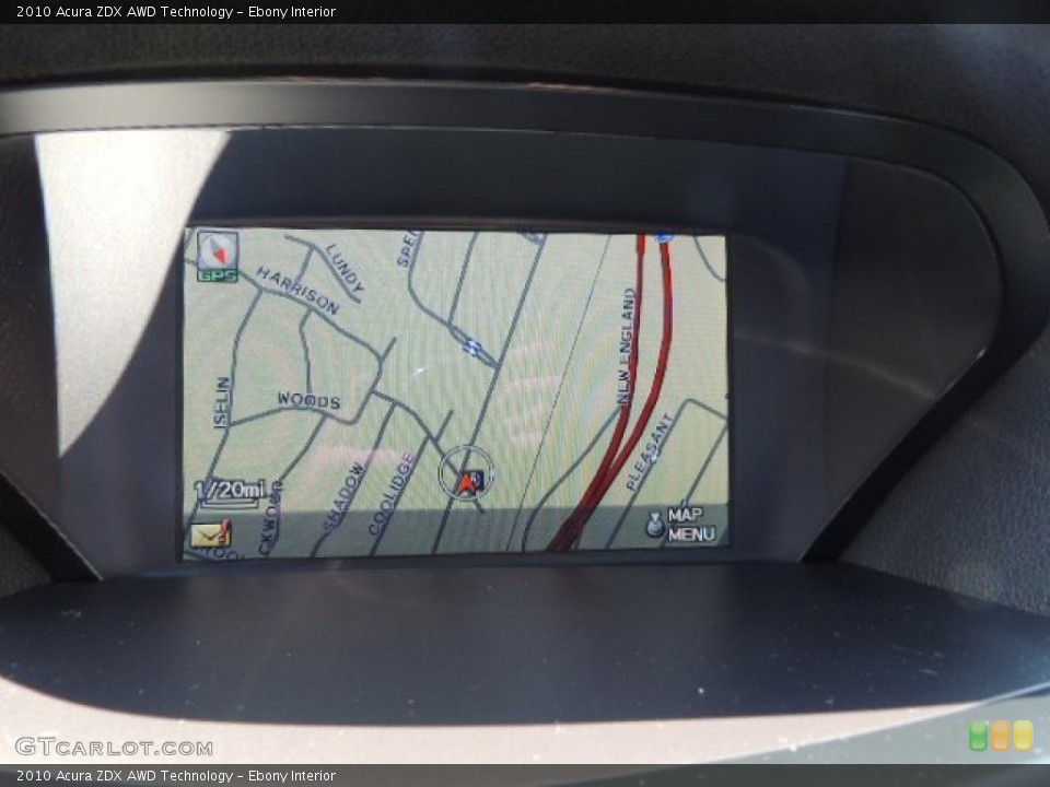 Ebony Interior Navigation for the 2010 Acura ZDX AWD Technology #69548232