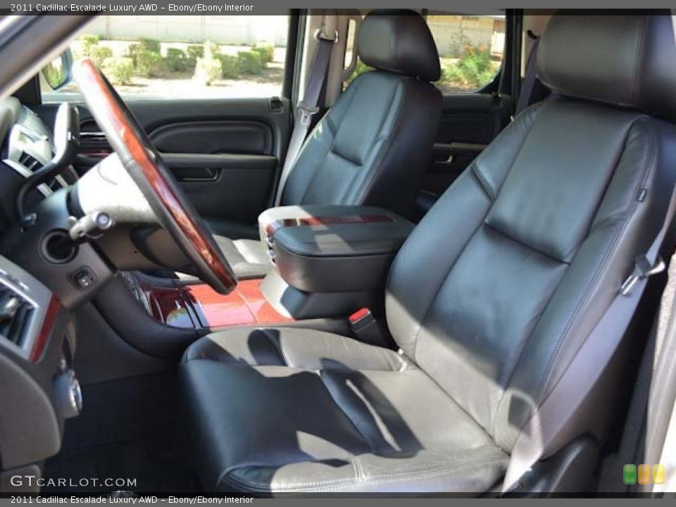 Ebony/Ebony Interior Front Seat for the 2011 Cadillac Escalade Luxury AWD #69549364