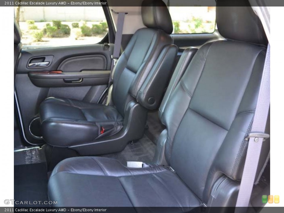 Ebony/Ebony Interior Rear Seat for the 2011 Cadillac Escalade Luxury AWD #69549390