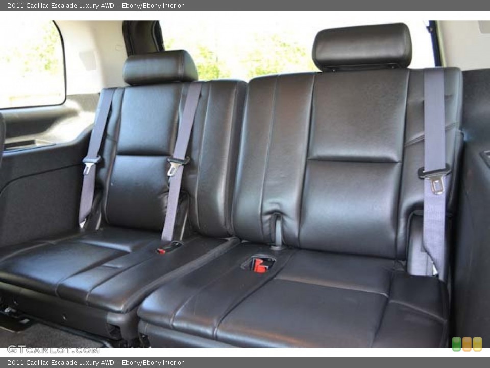 Ebony/Ebony Interior Rear Seat for the 2011 Cadillac Escalade Luxury AWD #69549399