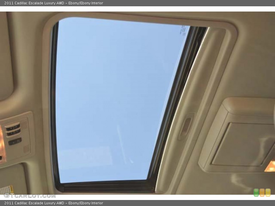 Ebony/Ebony Interior Sunroof for the 2011 Cadillac Escalade Luxury AWD #69549429