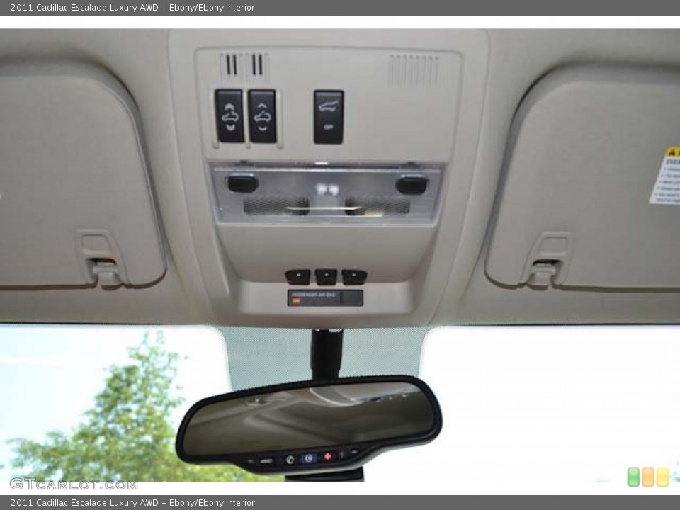 Ebony/Ebony Interior Controls for the 2011 Cadillac Escalade Luxury AWD #69549438