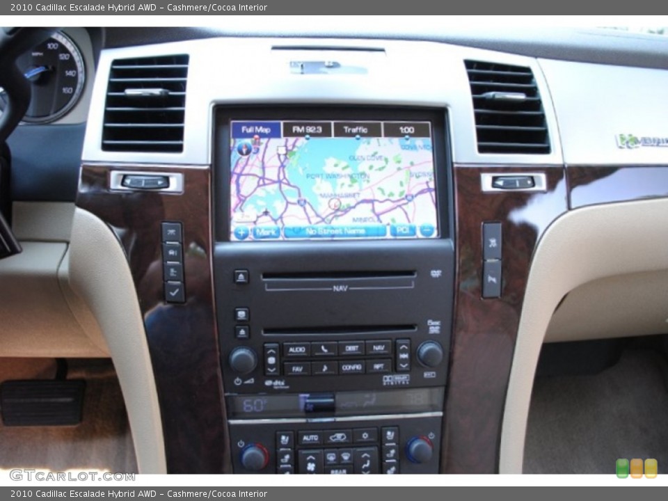 Cashmere/Cocoa Interior Navigation for the 2010 Cadillac Escalade Hybrid AWD #69549585