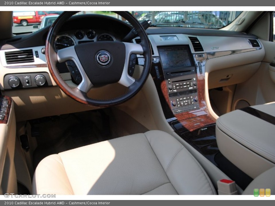 Cashmere/Cocoa Interior Dashboard for the 2010 Cadillac Escalade Hybrid AWD #69549612