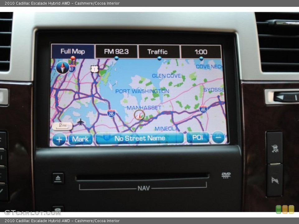 Cashmere/Cocoa Interior Navigation for the 2010 Cadillac Escalade Hybrid AWD #69549666