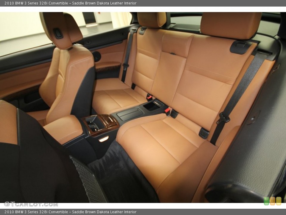 Saddle Brown Dakota Leather Interior Rear Seat for the 2010 BMW 3 Series 328i Convertible #69550275